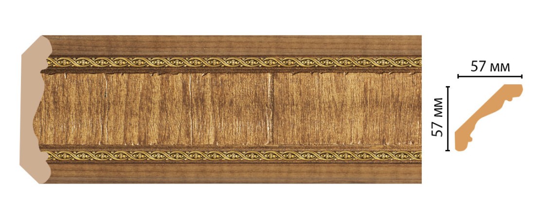 Плинтус потолочный DECOMASTER 173-4 (57*57*2400мм)