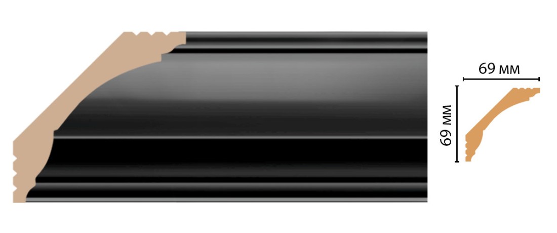 Плинтус потолочный DECOMASTER D100-195 (69*69*2400мм)