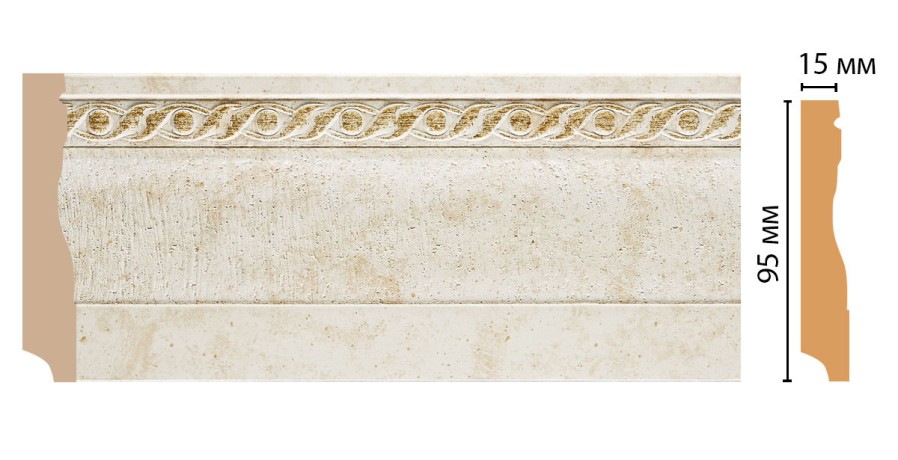 Плинтус напольный DECOMASTER 153-41 ДМ (95*12*2400 мм)